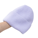 Gorro de punto térmico de felpa de invierno con piel de conejo Color Candy estilo coreano gorro cálido de moda unisex para mujeres y hombres en otoño e invierno 11