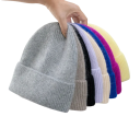 Gorro de punto térmico de felpa de invierno con piel de conejo Color Candy estilo coreano gorro cálido de moda unisex para mujeres y hombres en otoño e invierno 2
