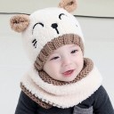 Gorro e cachecol de inverno para crianças A398 4
