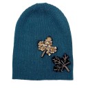 Gorro feminino com folhas 7