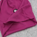 Gorro feminino fino com zip decorativo contrastante na parte frontal Material liso e suave de poliéster e algodão Tamanho universal 7