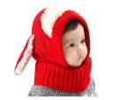 Gorro infantil com cachecol em forma de cão J856 1