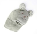 Gorro infantil com cachecol em forma de ursinho J1853 2