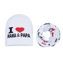 Gorro infantil com cachecol Love 4