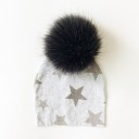 Gorro infantil com pompom peludo 20