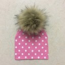 Gorro infantil con pompón peludo 25