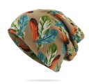 Gorro masculino com estampado de penas J2048 2