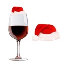 Gorro navideño para copas de champán - 10 piezas 4