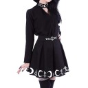 Gothic nederdel til kvinder sort A1144 1
