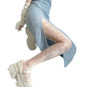 Gotické síťované punčocháče Lolita Y2K s květinovým vzorem, velikost EU 34–38 do 178 cm, nylon, na párty, do klubu i fotografování 4