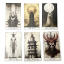 Gotiske tarotkort horror stil pakke 78 kort 10,3 x 6 cm illustrerede kort til tarotlæsning og arbejde med symbolik 2