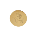 Gouden decoratiepenning 4,95 cm met gravure Het is een jongen Geslachtsaankondiging Kinderfeest Babyfeestversiering 1