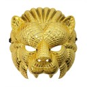 Gouden dierenmasker leeuw plastic gezichtskap met verstelbare elastieken Halloween kostuum Cosplay carnaval griezelige feest 1