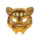 Gouden dierenmasker leopard plastic gezichtskap met verstelbare elastieken Halloween kostuum Cosplay carnaval feest 1