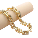 Gouden ketting voor handtas 40 cm Brede vervangende riem voor handtas ABS kunststof ketting Elegante accessoire voor handtassen en clutch 3