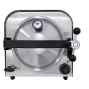 Gőz autokláv dentális és kozmetikai eszközök számára 18 l, rozsdamentes acél kamra, teljesítmény 900 W, 121 °C/25 perc vagy 134 °C/6 perc, fehér 3