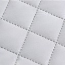 Grå madrasbeskytter med elastik. Vaskbart madrasbetræk med beskyttelse mod støv, allergener og bakterier. Ultralydsquiltet madrasbeskytter 150 x 200 cm. 4