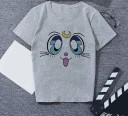 Grå T-shirt med print til kvinder 10