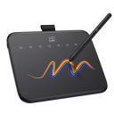 Grafický tablet XPPen Deco 640 kreslicí plocha 16 x 9 cm 8 kláves náklon 60° 16K úrovní tlaku bezbateriové pero černý na kreslení a design 1