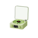 Gramofonin muotoinen kaiutin 14 x 15 x 6,7 cm Bluetooth-tekniikalla tunnelmallisella valolla 4 valkoisen kohinan tilaa TF-kortti AUX 4