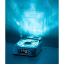 Gramofonin muotoinen kaiutin 14 x 15 x 6,7 cm Bluetooth-tekniikalla tunnelmallisella valolla 4 valkoisen kohinan tilaa TF-kortti AUX 5