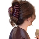 Grampo de cabelo feminino 9 x 5 cm Design elegante e resistente com acabamento brilhante Forte aderência para prender o cabelo rapidamente Acessório estiloso 3