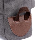 Gran bolso de mujer de poliéster Asa superior Correa larga con mosquetones Aplicaciones marrones Dimensiones 48 x 38 x 13 cm 8