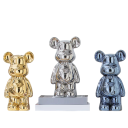 Gran figura de cerámica de oso 27 x 14 x 10 cm Esmalte brillante Decoración de diseño para interiores Escultura decorativa para cómoda estantería 1