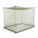 Gran red de camping contra mosquitos Mosquitera rectangular con lazos 200 x 180 x 180 cm Malla de poliéster Verde oliva Para camping 3