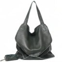 Grand sac à main en cuir pour femme Sac souple avec deux poignées et une sangle amovible à porter en travers du corps Cuir véritable 34 x 2