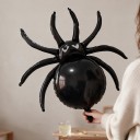 Grande balão insuflável em forma de aranha Decoração de Halloween 78 x 82 cm Balão de folha Preto Decoração para festa de Halloween e celebrações 2