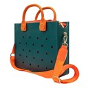 Grande borsa a tracolla da donna con fori e tracolla rimovibile, 29x27x7 cm, materiale EVA, borsa da spiaggia e da shopping impermeabile 2