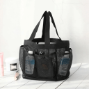 Grande borsa da spiaggia in rete 20 cm Altezza Spazio di stivaggio 18 x 14 cm Borsa pratica per la spiaggia Asciugamano Costumi Giocattoli 7