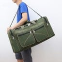 Grande borsa da viaggio a spalla Per vacanze e gite nel fine settimana Tasche anteriori e laterali con zip Tessuto oxford 34 x 26 x 69 4