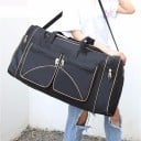 Grande borsa da viaggio a spalla Per vacanze e gite nel fine settimana Tasche anteriori e laterali con zip Tessuto oxford 34 x 26 x 69 5