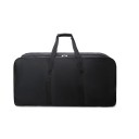 Grande borsa da viaggio nera con ruote Per vacanze e viaggi più lunghi Due maniglie e finestra per etichetta Oxford e poliestere 79 x 40 x 39 cm 1
