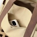 Grande borsa in tela a tracolla con tasche Borsa da shopping e lavoro elegante Per laptop fino a 15,6'' Borsa a tracolla in tela 5