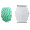 Grande forme à bougies et savons Ovale avec motif en spirale 8,4 x 8,4 x 9,2 cm Moule en silicone pour décorations 2