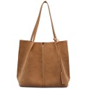 Grande mala de senhora tipo shopper em pele sintética com superfície aveludada Alças longas com nó Laço decorativo 38 x 15 x 28 cm 2