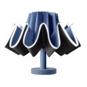 Grande ombrello antivento 105 cm Ombrello pieghevole resistente con isolamento UV Striscia riflettente Chiusura automatica 2