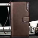 Grande portefeuille pour homme avec dragonne - Marron 1