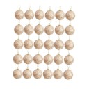 Grande set di 30 palline di Natale brillanti da 6 cm color oro champagne decorazioni appese per l'albero di Natale e feste di Capodanno 1