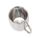 Grande tazza in acciaio inox a forma di barile con manico 500 ml 7.8 × 12.7 cm in acciaio inox argento per caffè tè casa ufficio 5