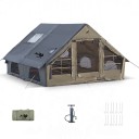 Grande tenda de camping insuflável em forma de casa 400 x 210 x 300 cm com bomba e saco de transporte Verde Para acampamentos e passeios na natureza 2