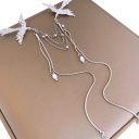 Γραφειακή καρφίτσα 18,4 x 14,3 εκ. Φλεγόμενος φοίνικας 2σε1 Μέταλλο χαλκός Κομψό αξεσουάρ ρουχισμού με λεπτές μακριές φούντες 6