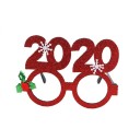 Grappige kerstfeestbril met glinsterende decoratie Accessoire voor kerstfeest en oudejaarsviering Plastic monturen Universele maat 9