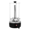 Grătar electric vertical 1000 W 20 x 37,5 cm din inox cu 5 șpice rotative și 5 boluri pentru grăsime pentru kebab, shawarma și rotiserie de casă 6