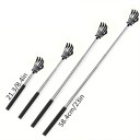 Grattino telescopico per la schiena con manico in gomma comodo, materiale metallico 2