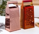 Grattugia quattro lati con manico in acciaio inox per verdure Grattugiare grossolanamente e finemente e affettare 23,7 x 10,5 x 8 cm 9