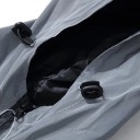 Graue reflektierende wasserdichte Windjacke für Herren mit Kapuze Sportliche Regenjacke mit reflektierendem Effekt Leichte Jacke für Frühling und Herbst 4